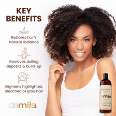 Damila Deep Cleansing Shampoo scalp purification close-up depicts deep-clean without dryness