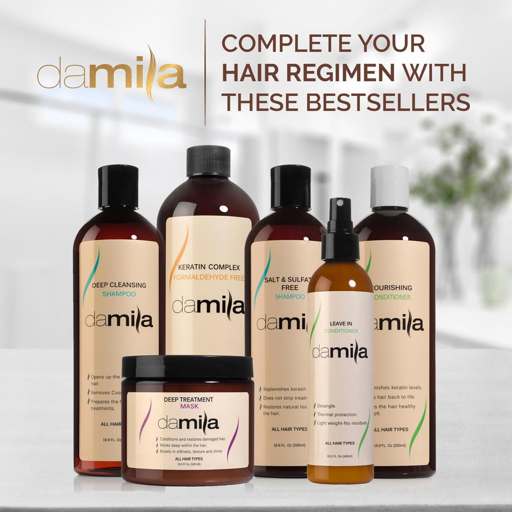 Daily leave-in use of Damila Repair & Shine Serum for smoother hair.