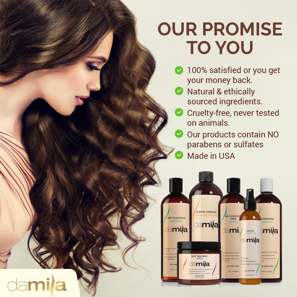 Overnight conditioning with Damila Repair & Shine Serum for extra softness.