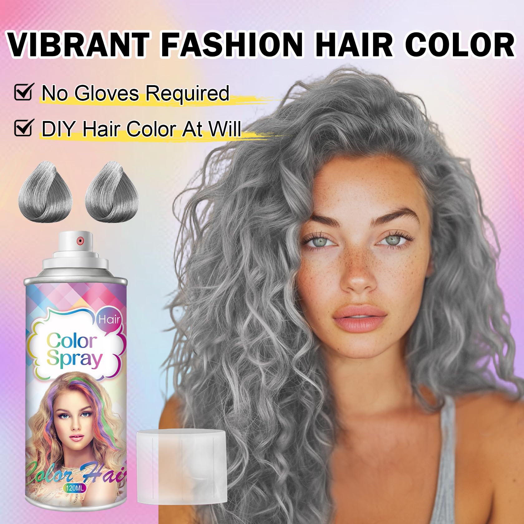 DAMUSI gray hair spray wash-off is simple to remove with shampoo.