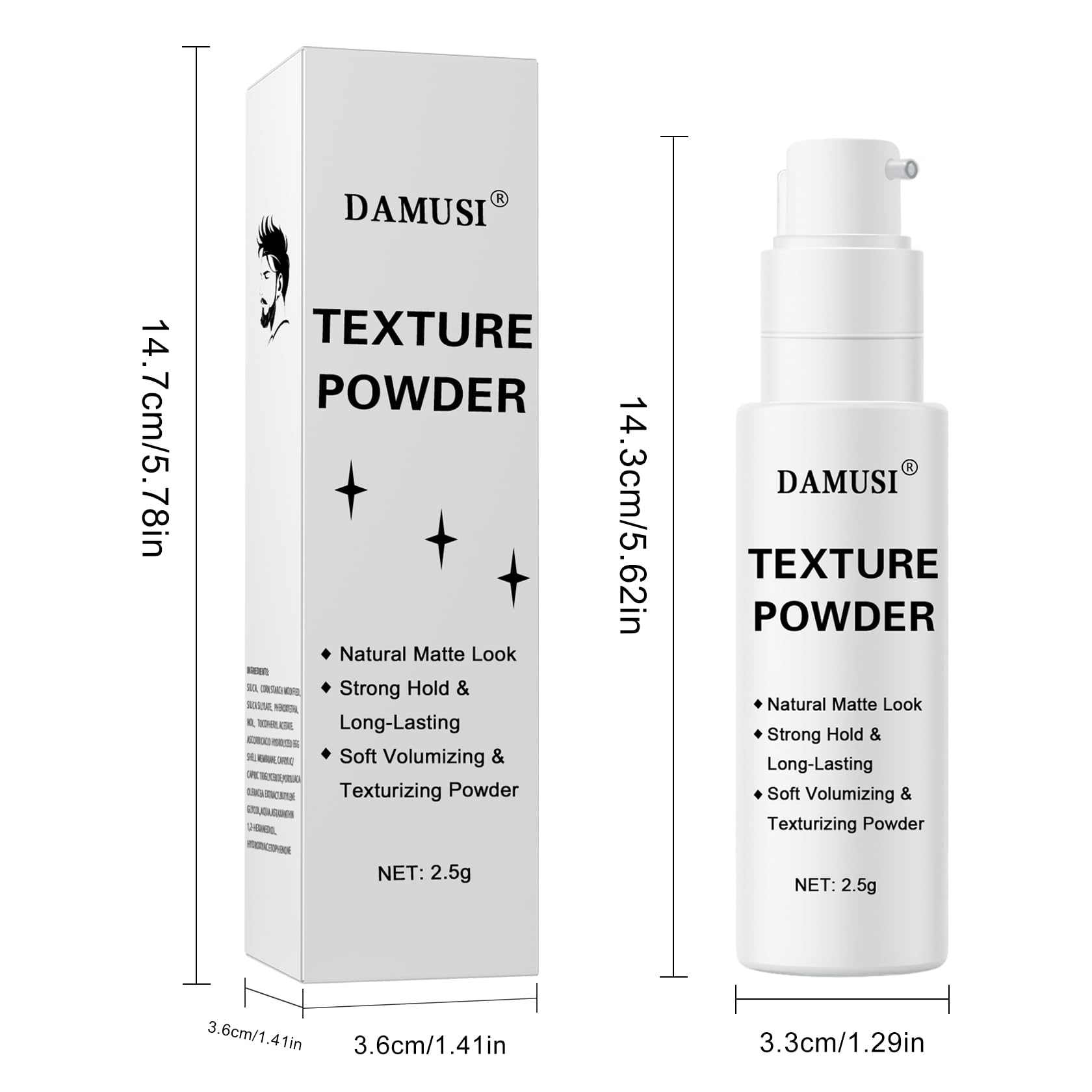 DAMUSI all-day hold with lightweight texture.