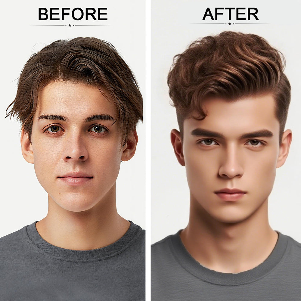 DAMUSI natural matte finish on hair with soft texture.
