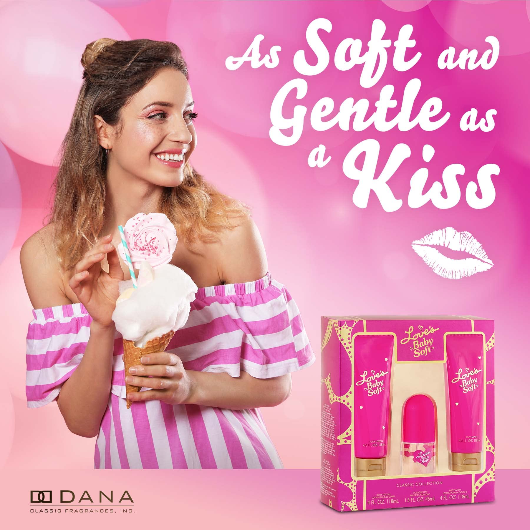 Dana Love's Baby Soft Gift Set packaging details highlighting materials