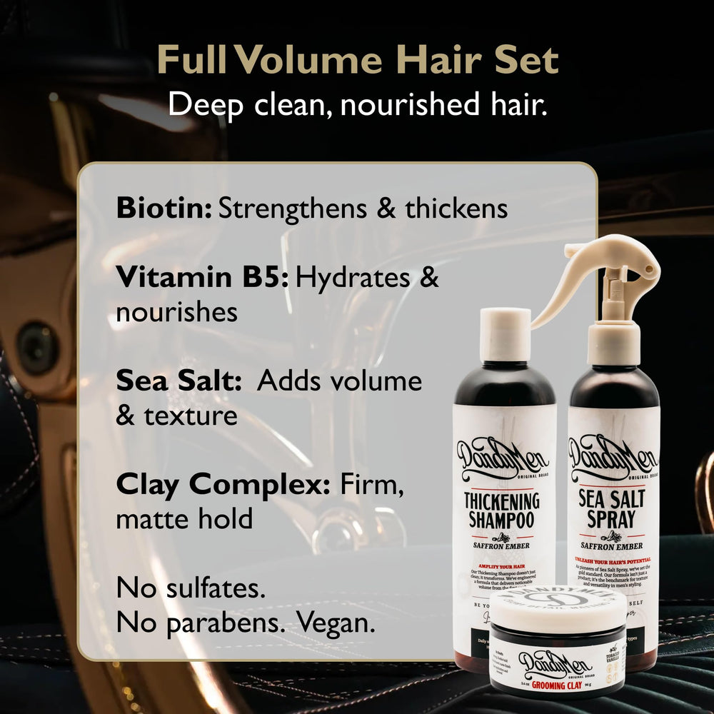 DandyMen air-dry texture shot showing easy, natural styling results.