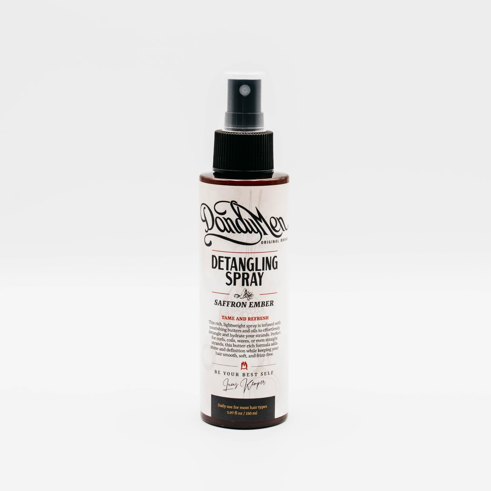 DandyMen Detangling Spray bottle for smooth detangling after shower.