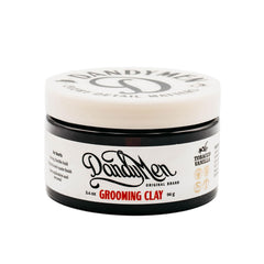DandyMen Grooming Clay bottle shows strong all-day hold.
