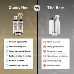 DandyMen Sea Salt Spray texture for natural body and grip.
