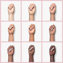 DaniPro Love is All pink nails on fingers showcase chic, finished look.