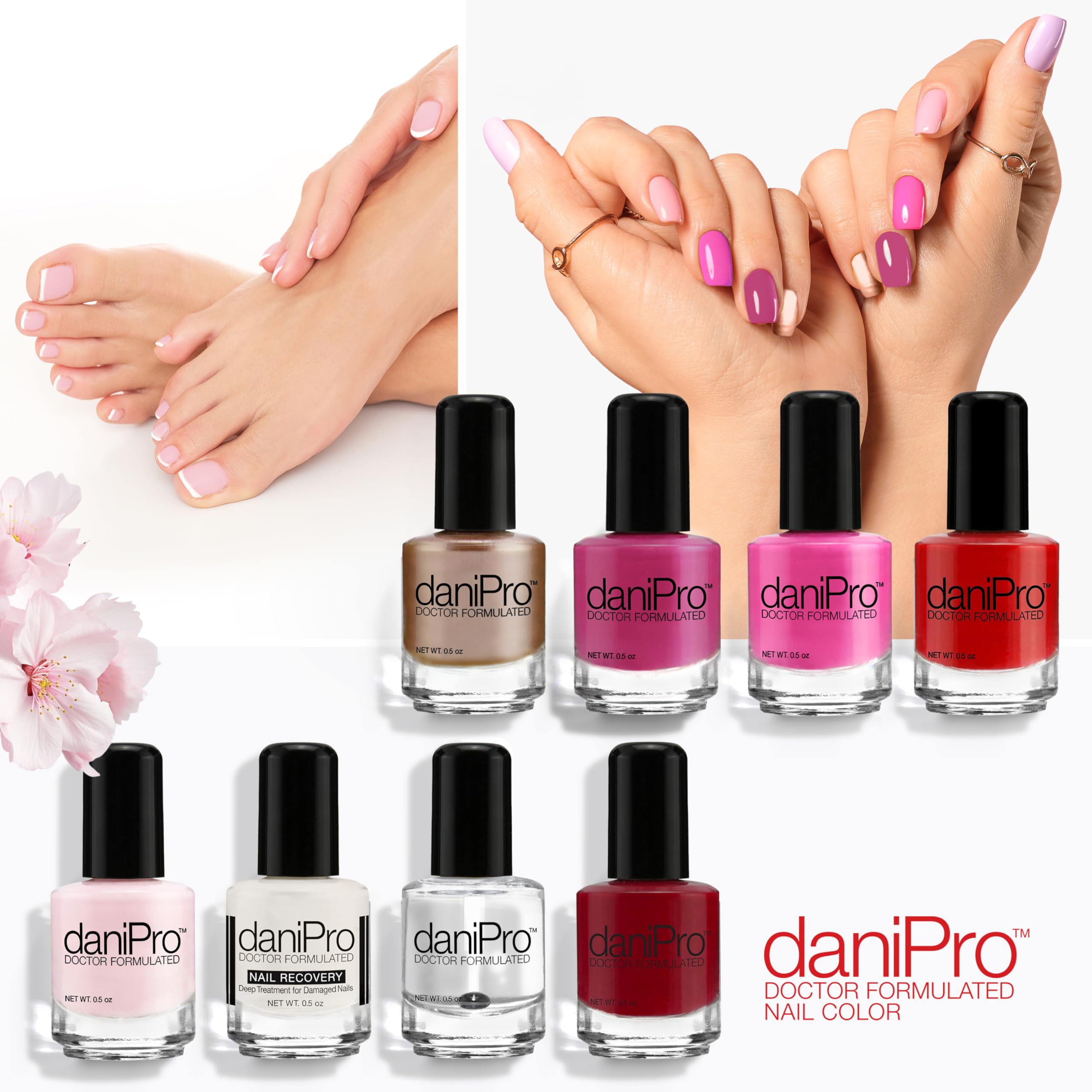 DaniPro Love is All pink packaging emphasizes vegan, cruelty-free formula.