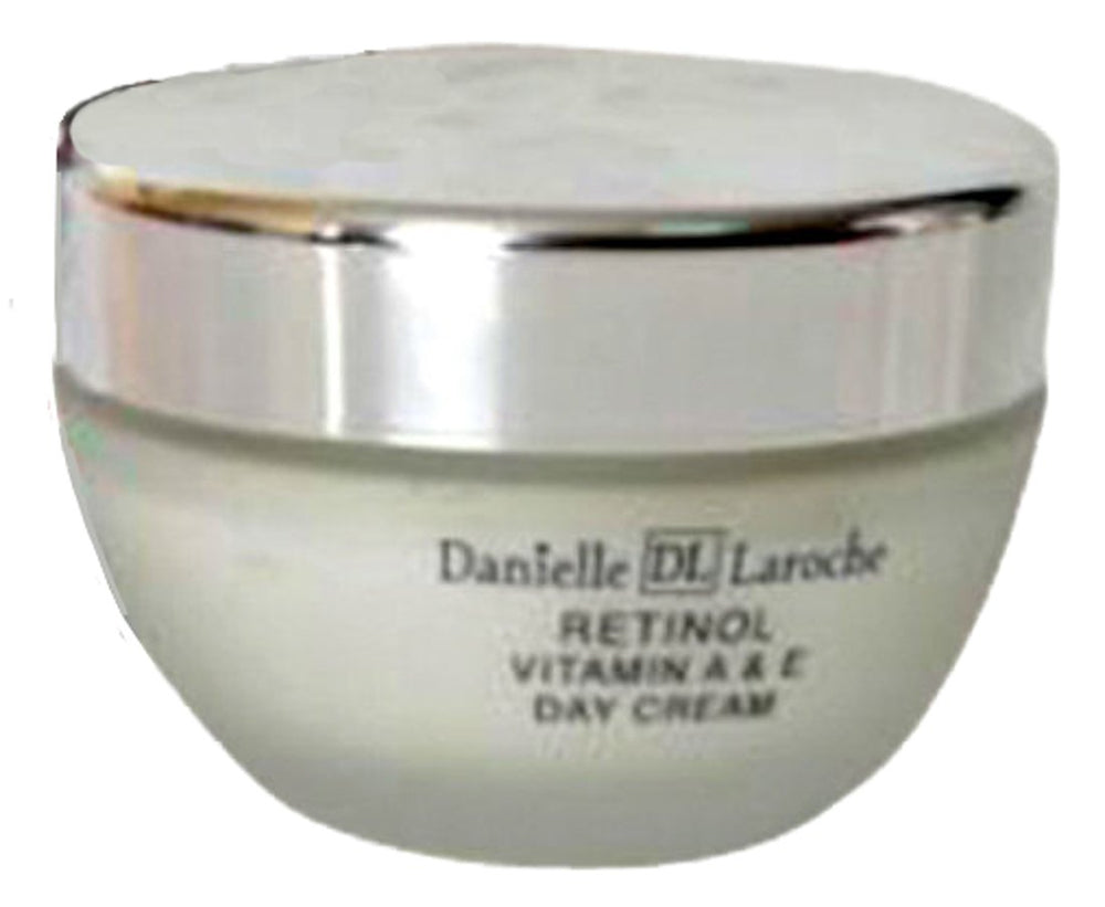 Close-up of Danielle Laroche DL Retinol Day Cream packaging for premium skincare.