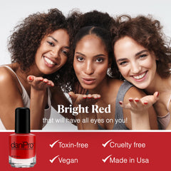 DaniPro First Kiss brush application showing quick-dry formula for busy mornings.