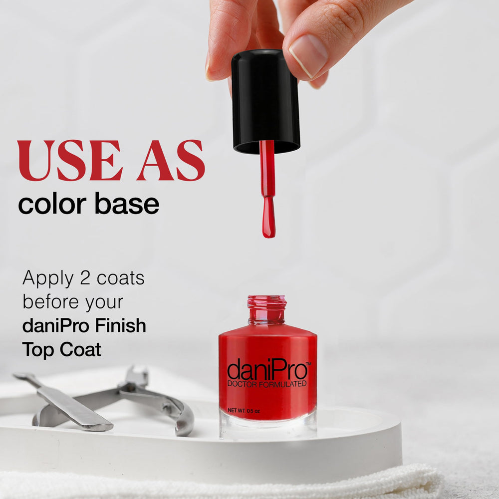 DaniPro First Kiss ingredients bottle highlights undecylenic acid and vitamins.