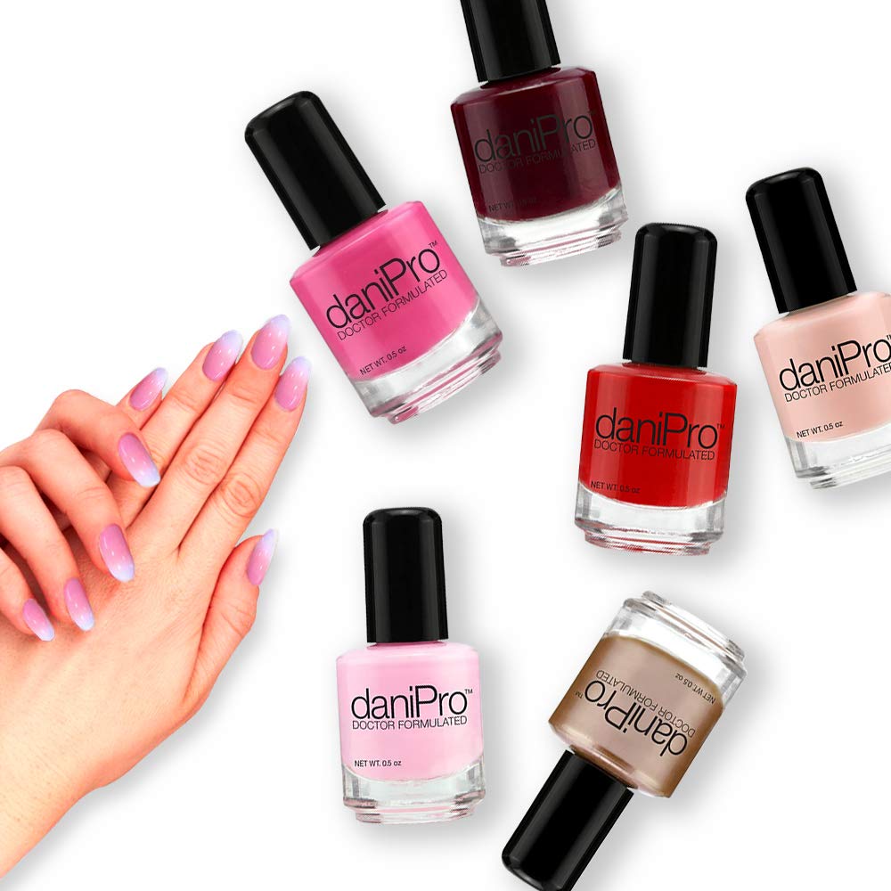 daniPro hot pink polish brush stroke demonstrating smooth application