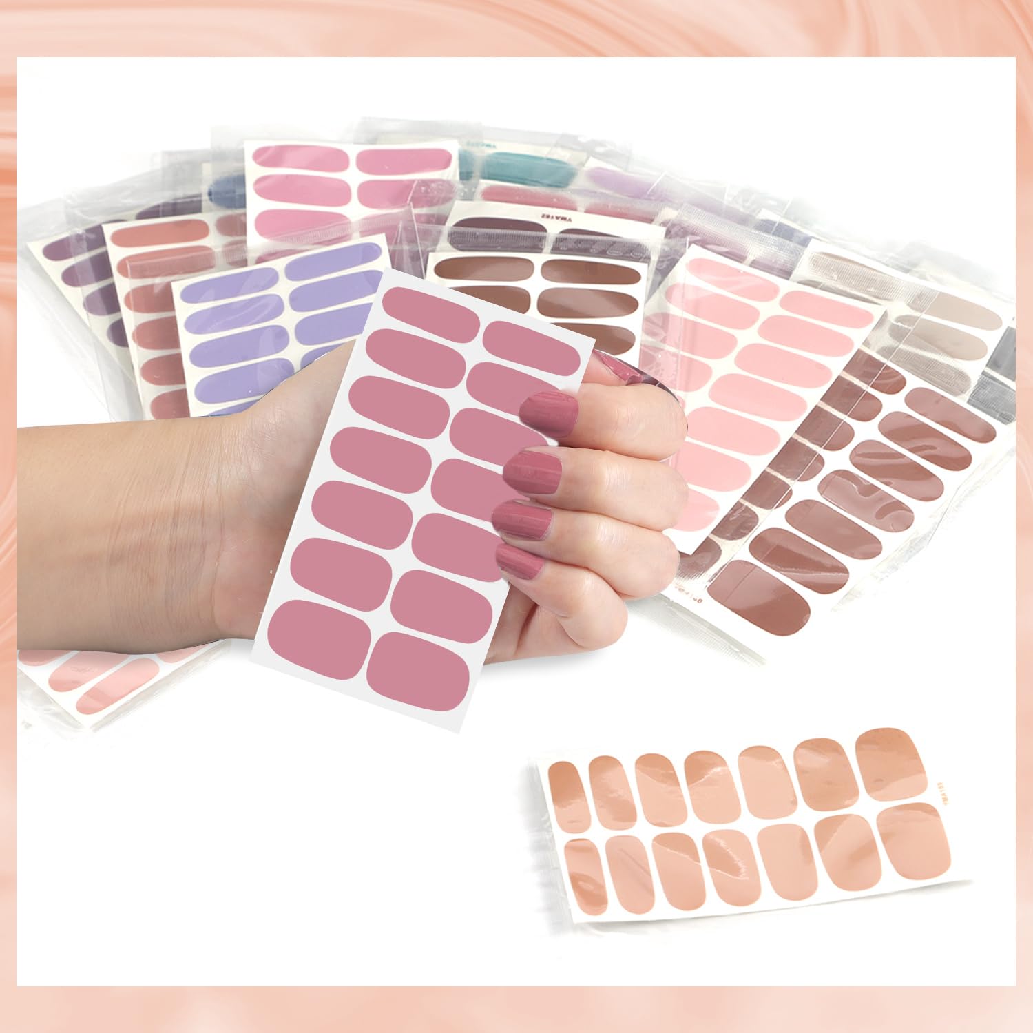 DANNEASY self-adhesive gel strips providing smooth, color-rich finish
