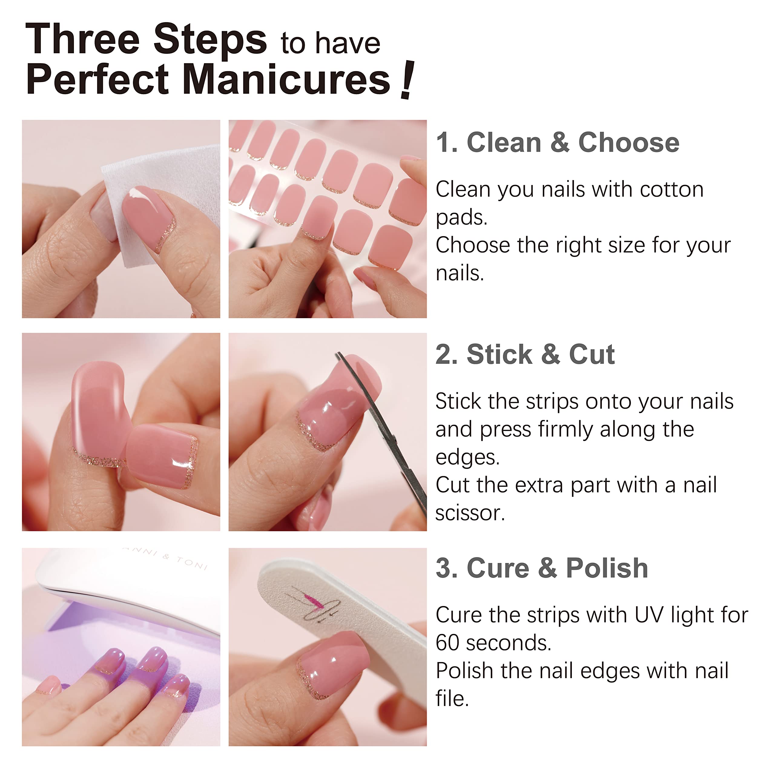 DANNI & TONI peel-off removal shows simple nail wrap removal