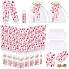 Dansib 24-set Valentine hand cream and lip balm gift pack arranged for guests.