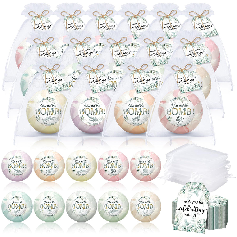 Dansib wedding bath bombs in a colorful gift box for guests