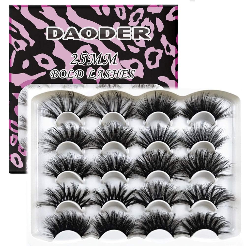 DAODER 25mm dramatic fluffy lashes for a bold evening look.