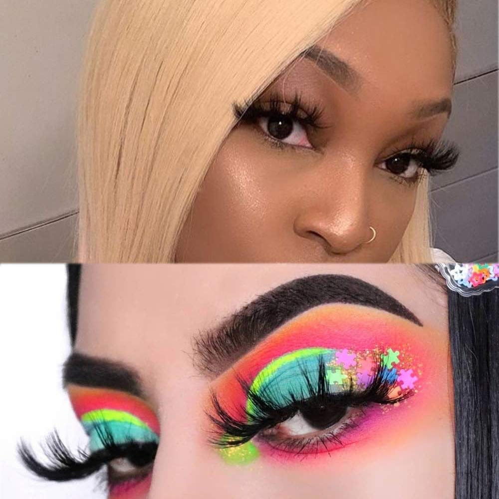 DAODER dramatic volume lashes enhance eye definition.