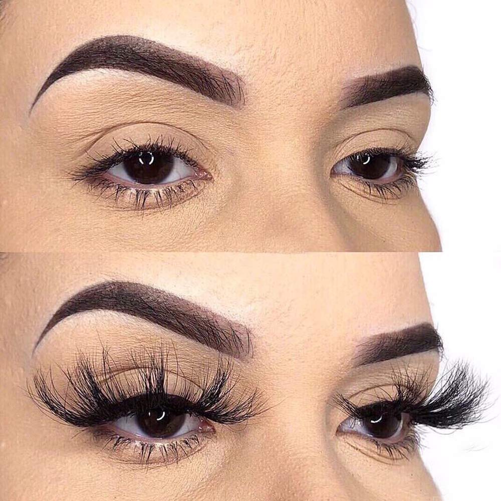 DAODER wispy big lashes provide fluttery appeal.