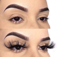 DAODER wispy big lashes provide fluttery appeal.