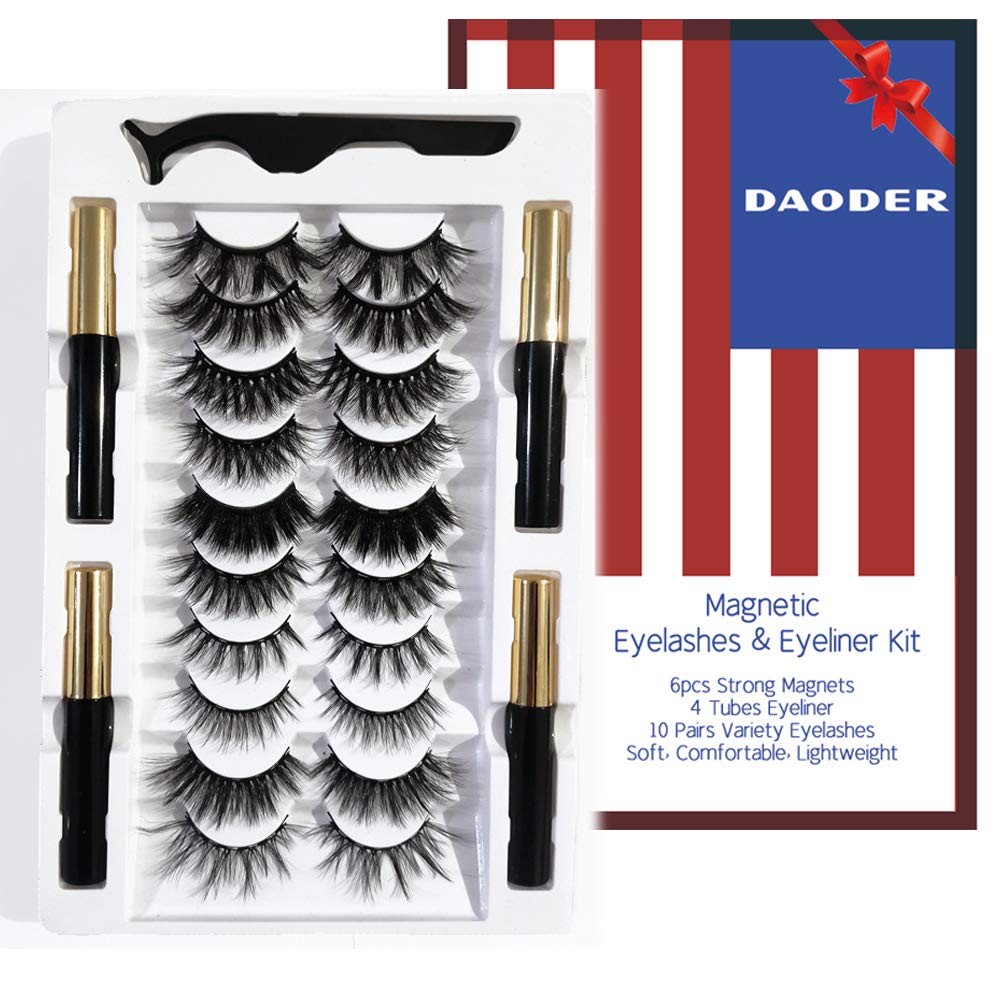 DAODER magnetic eyelashes variety for 10-20mm looks designed for daily wear