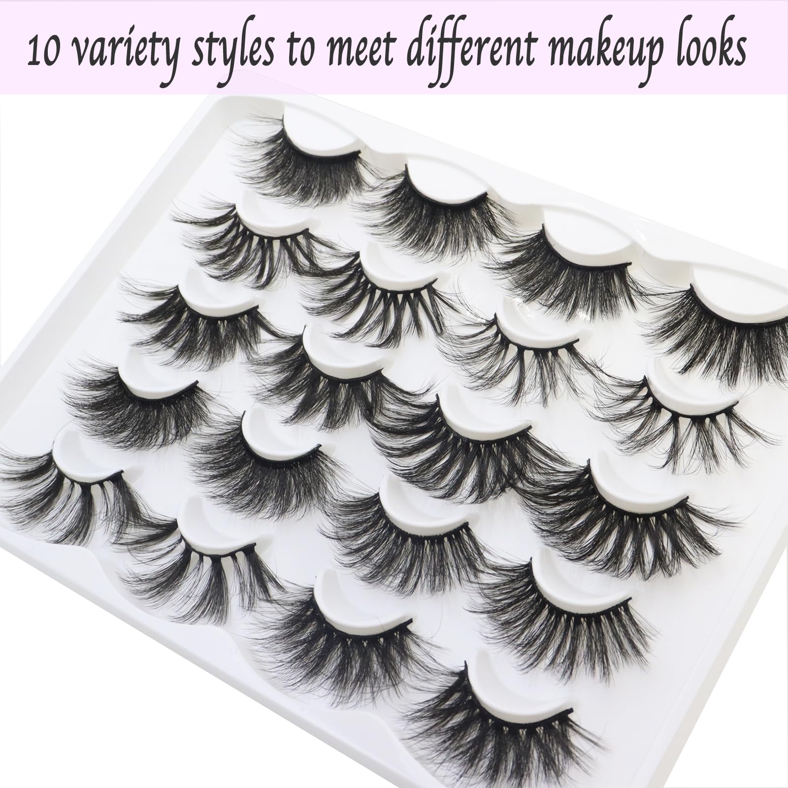 DAODER lightweight synthetic lashes with a flexible band for comfort.