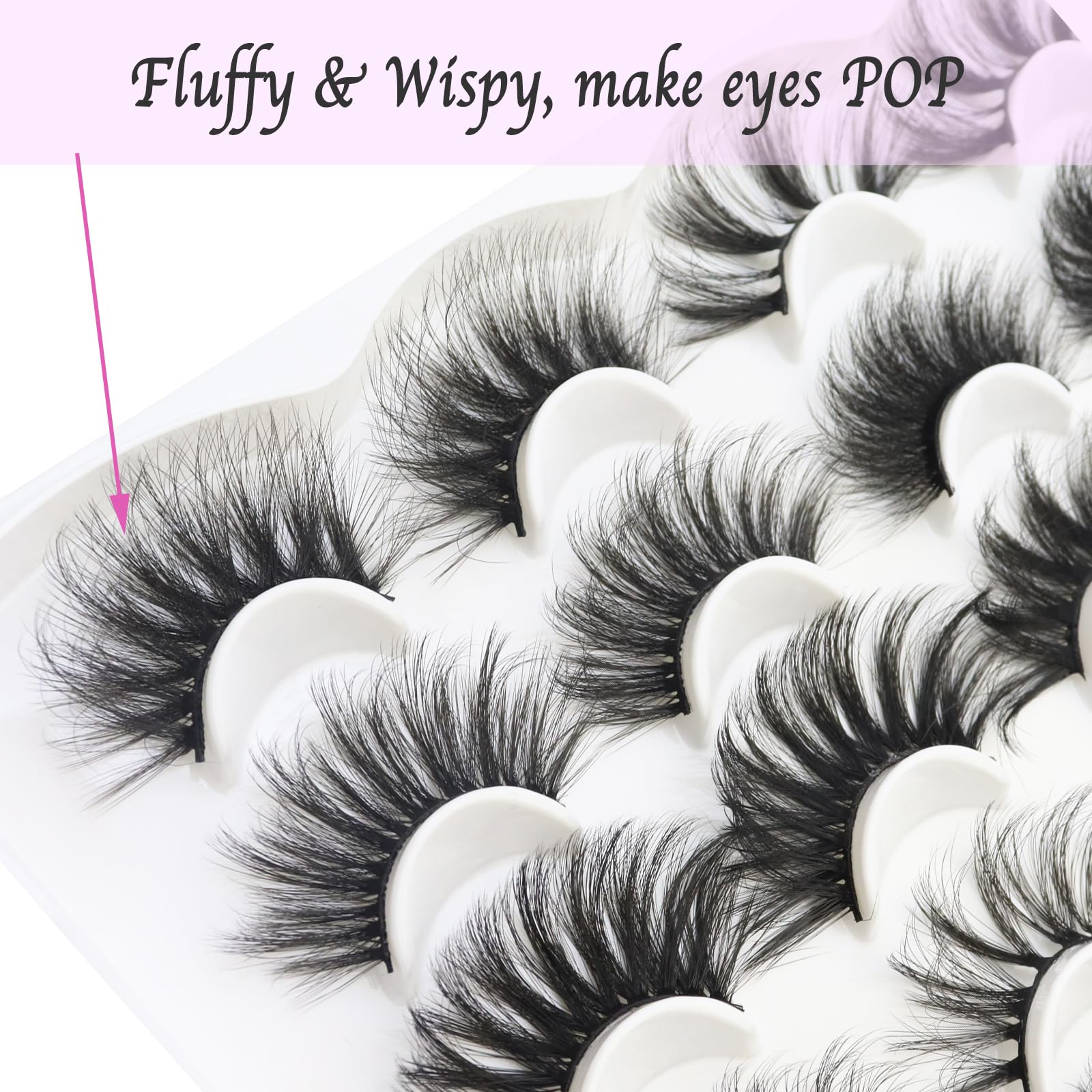 DAODER ten-style lashes pack offers versatile looks for bold makeup.