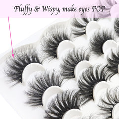 DAODER ten-style lashes pack offers versatile looks for bold makeup.