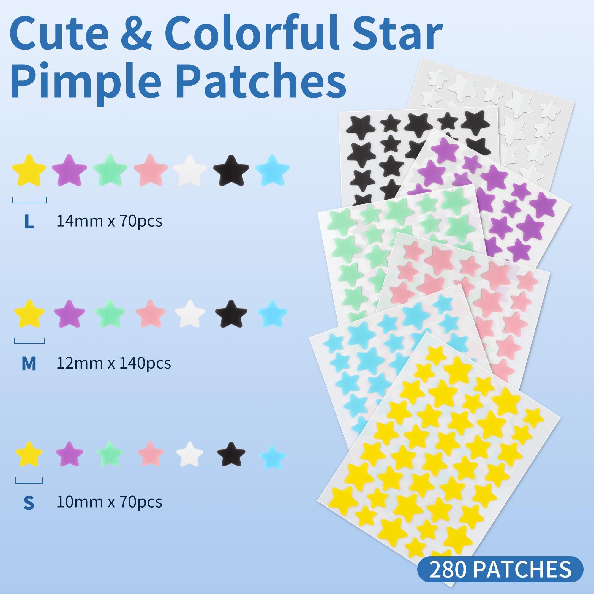 Daolyo 10mm patches fit small zits for discreet daytime wear.