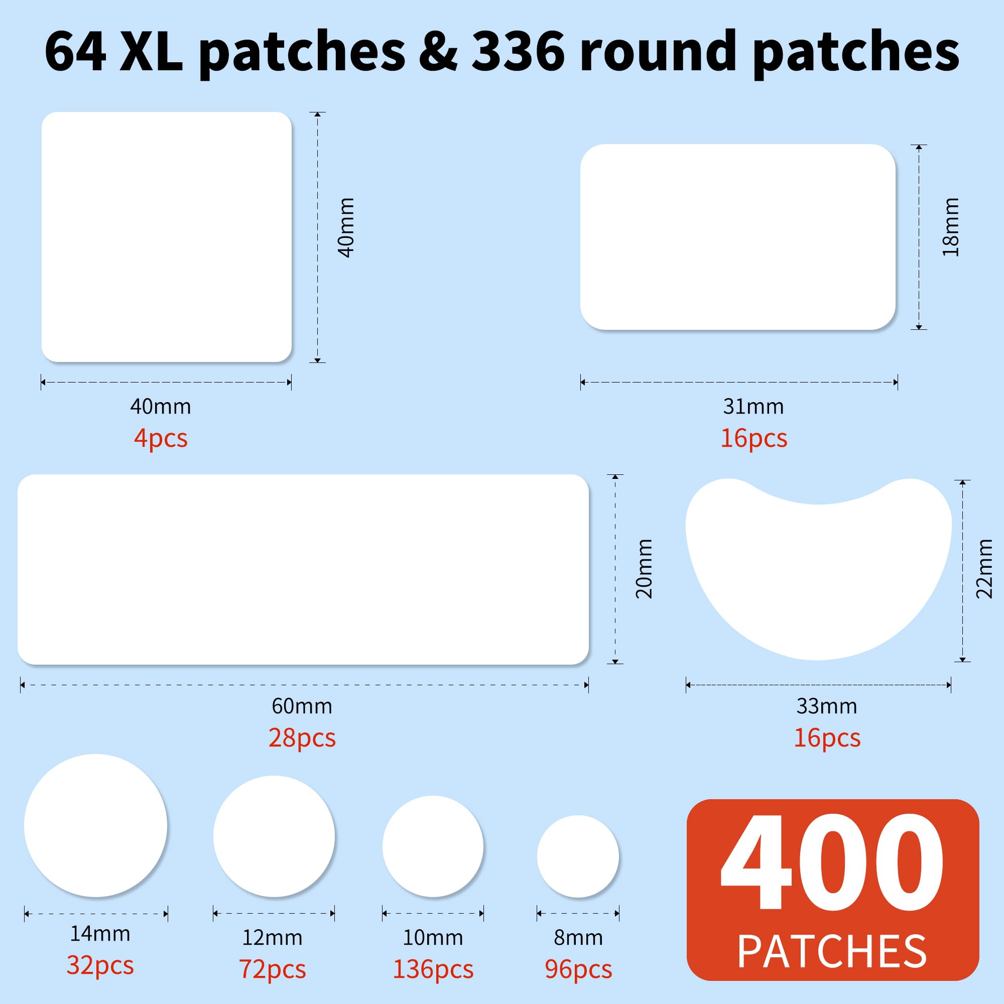 Daolyo round 10mm patch with secure adhesion for discreet wear