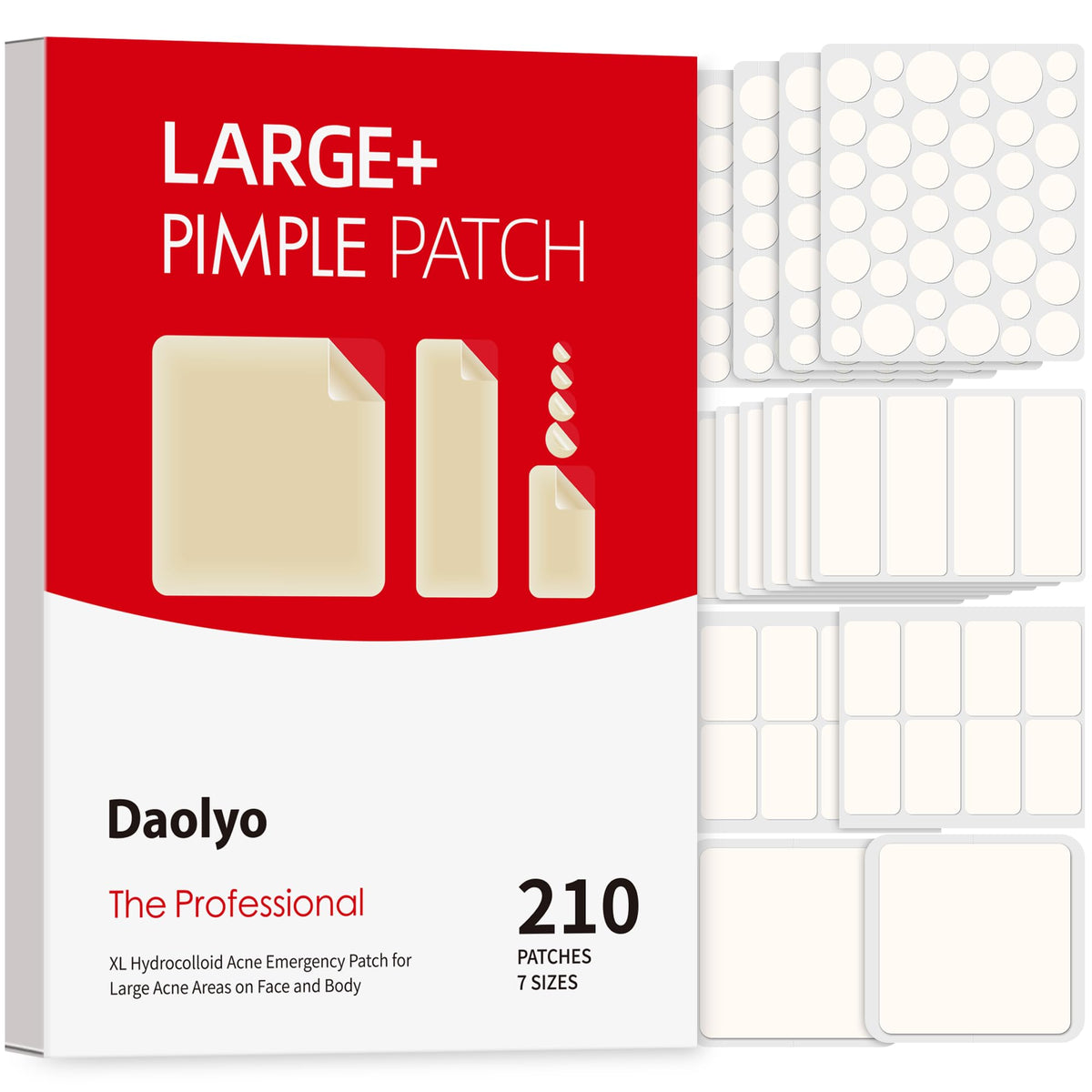 Daolyo round 8mm patch provides gentle blemish coverage on the skin.