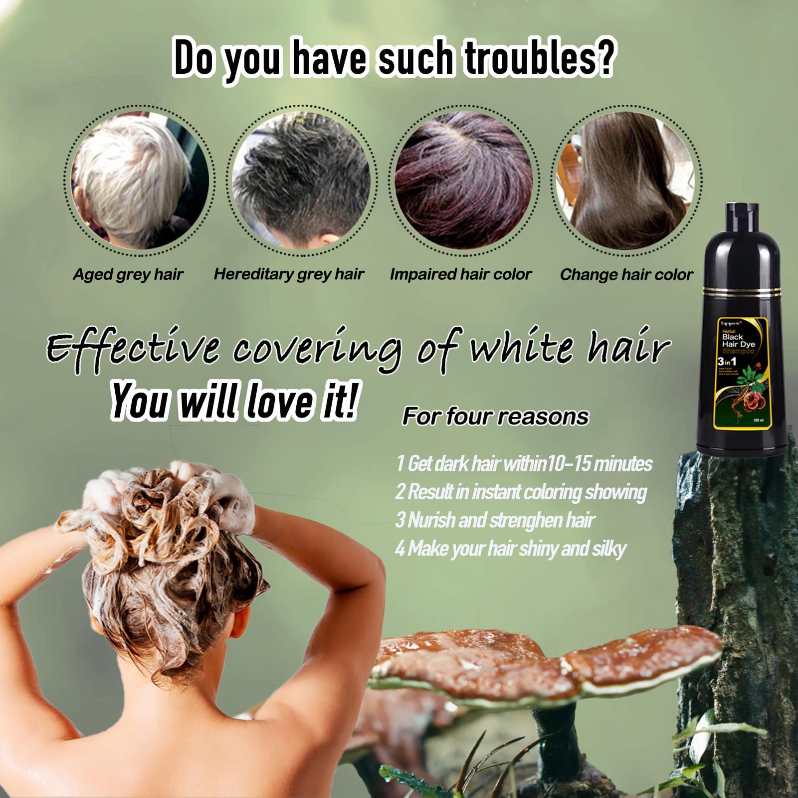 Dapoprren foaming application captures rich lather and tinting in use.