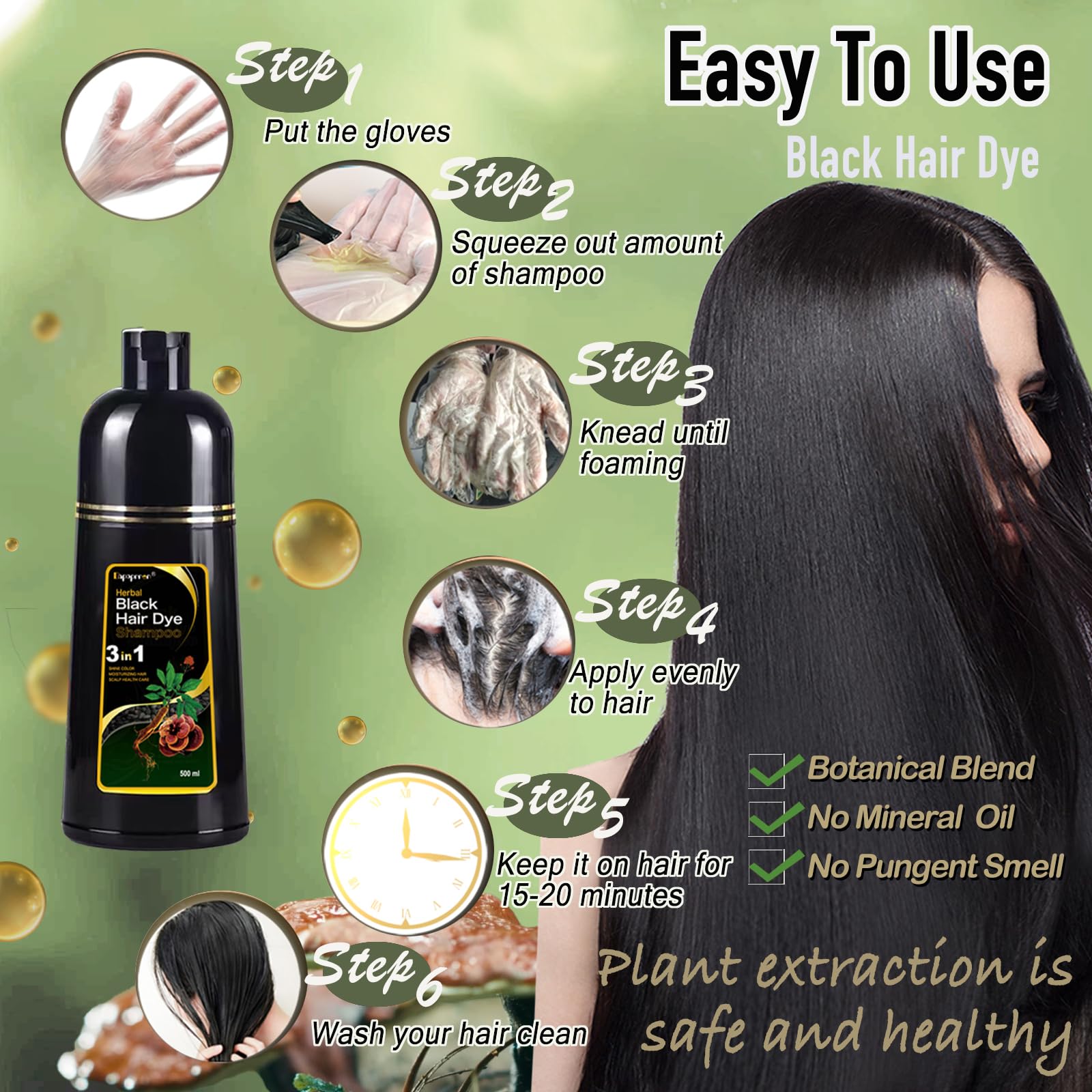 Dapoprren gray-hair before-after results highlight noticeable darkening and refreshed appearance.
