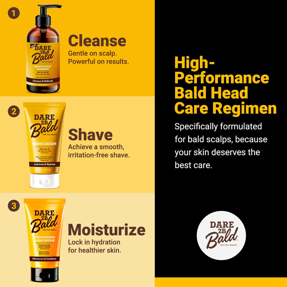 Dare 2B Bald after-shave finish on bald head feels refreshed
