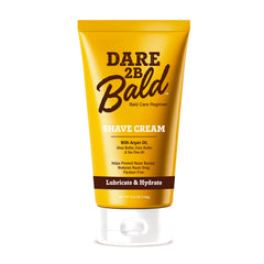 Dare 2B Bald shaving cream bottle with argan oil for hydration