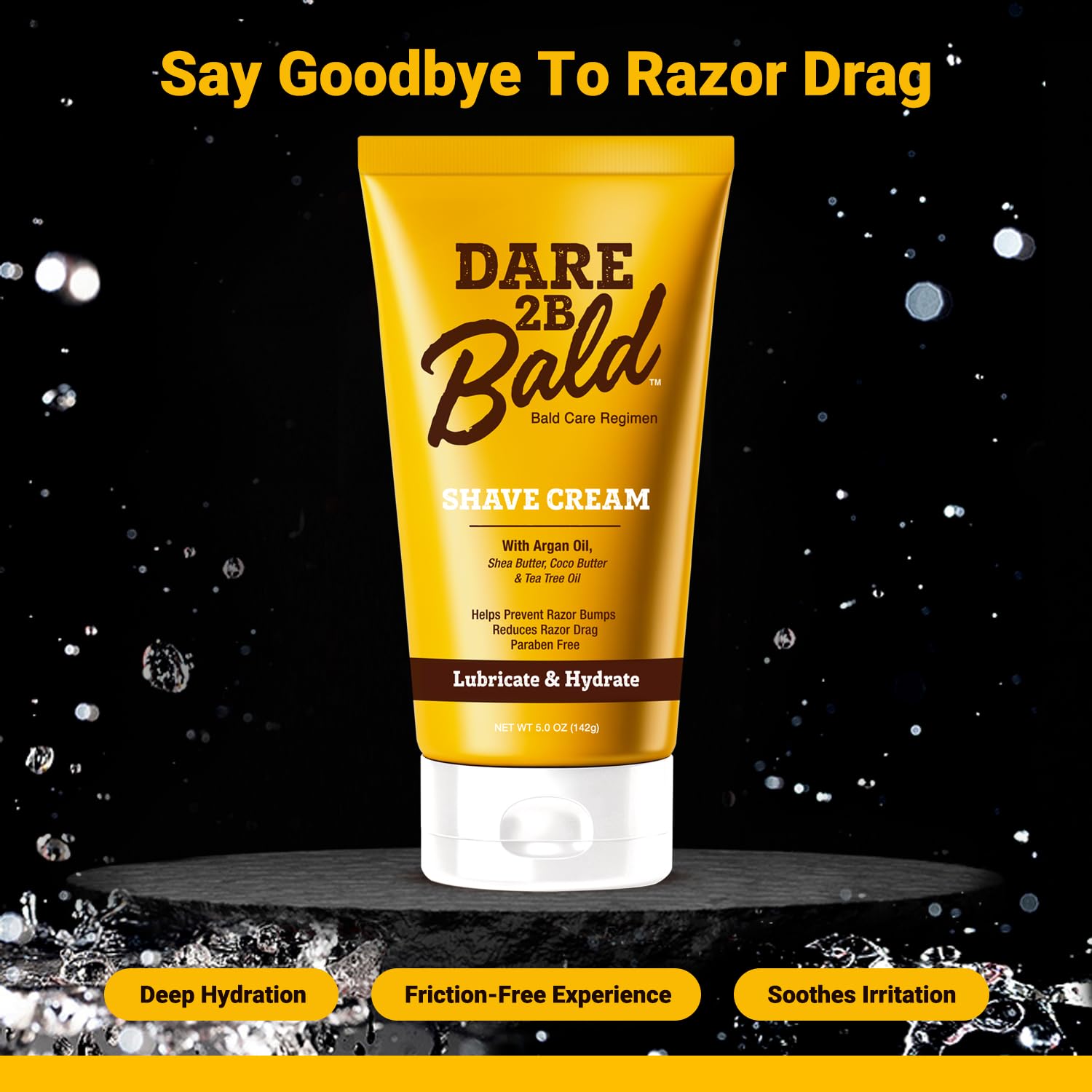 Dare 2B Bald cream texture close-up highlights rich, creamy formula