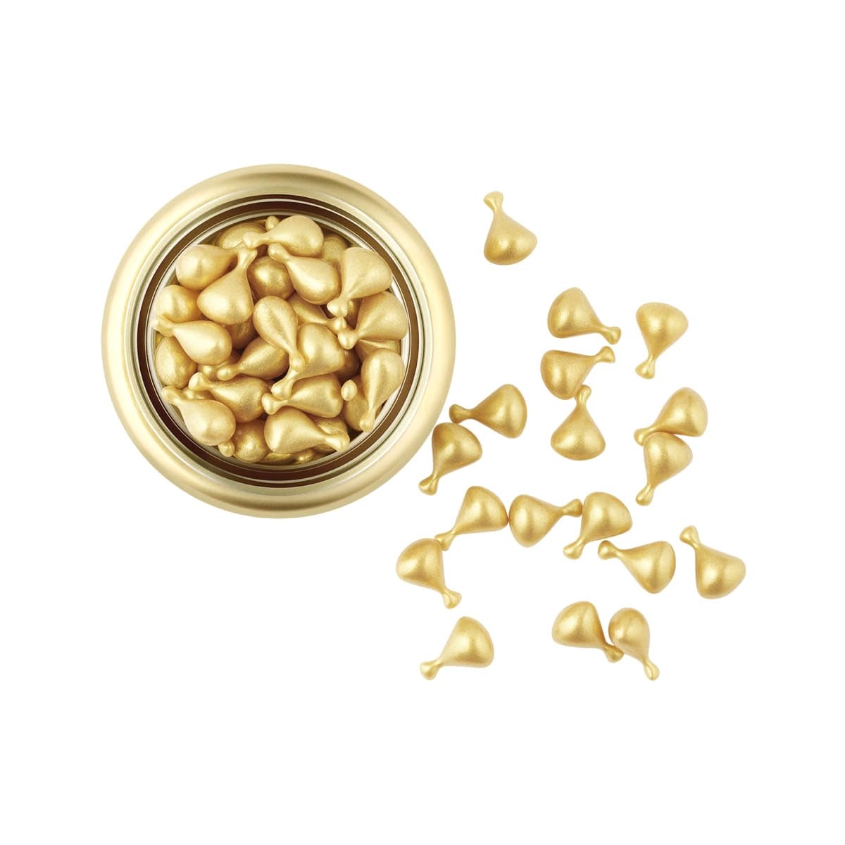 Darphin Éclat Sublime capsules beside a glowing skin swatch.