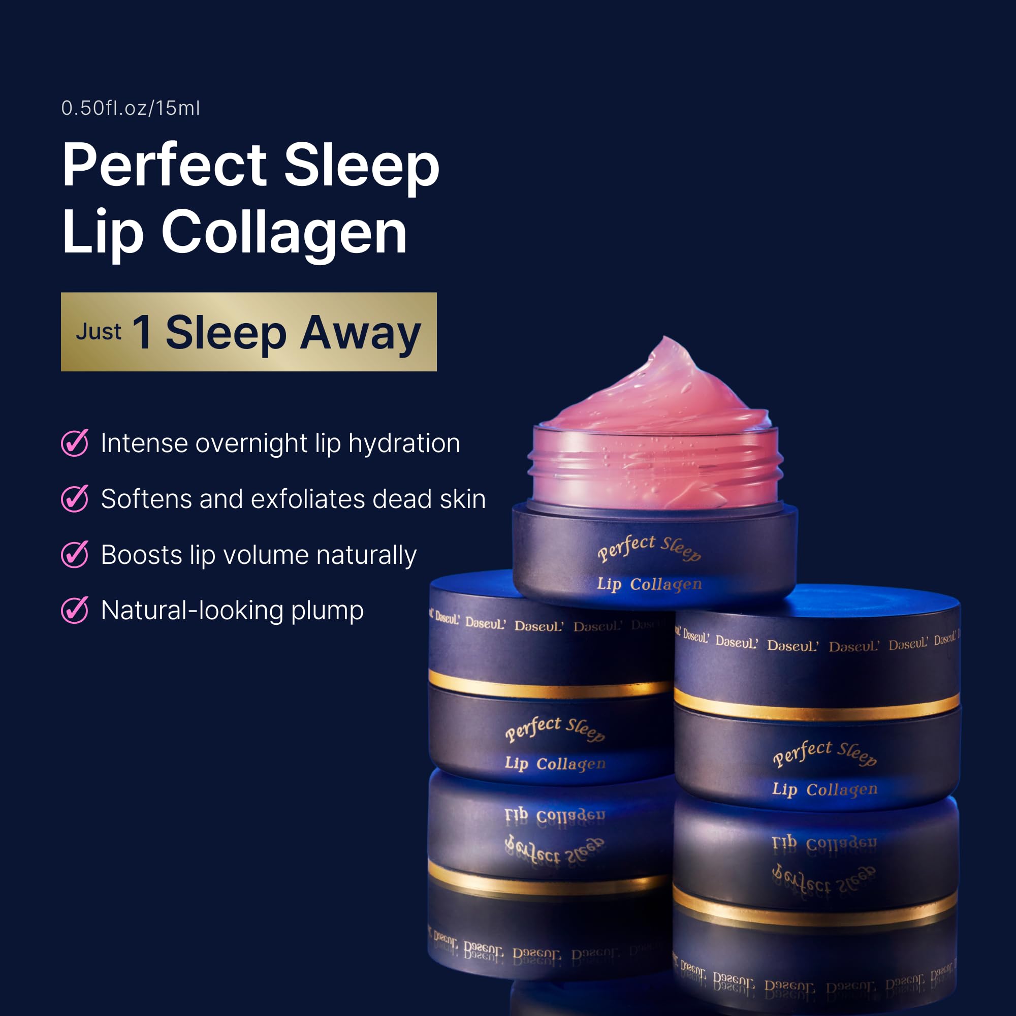 DaseuL’ Perfect Sleep Lip Collagen mask glides smoothly on lips.