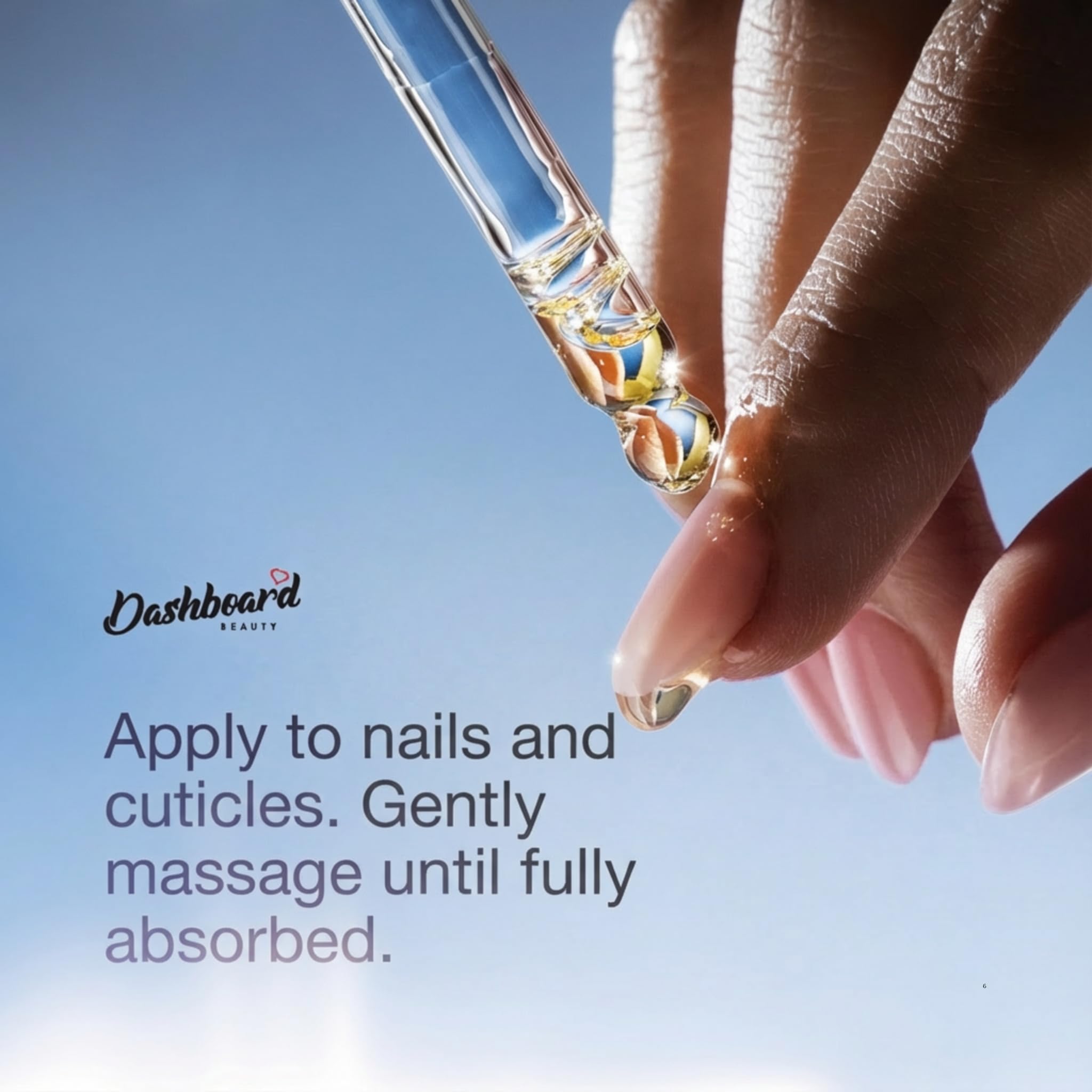 Dashboard Beauty Nail Growth support oil image suggesting growth benefits