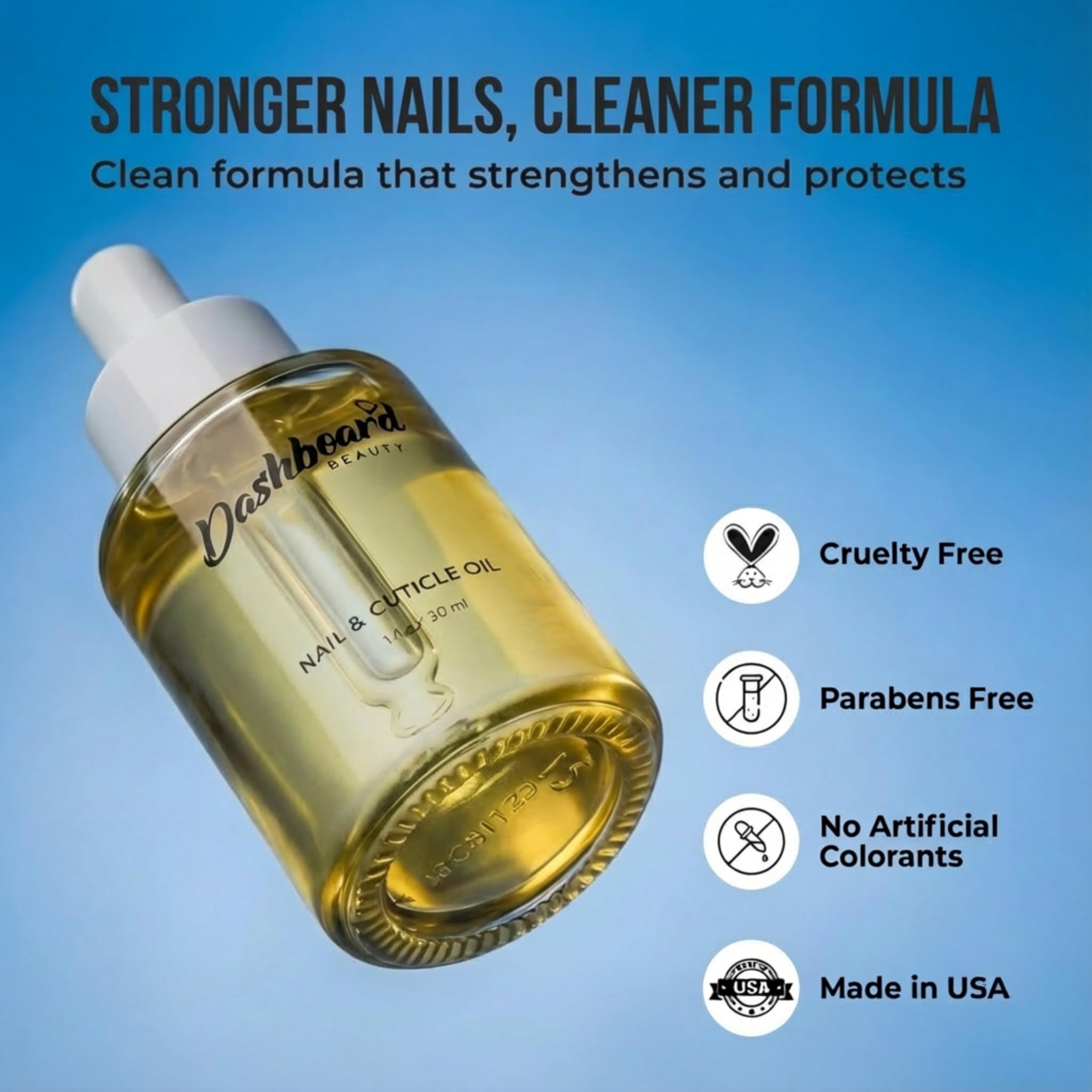 Dashboard Beauty Nail Shine finish image presenting a glossy manicure