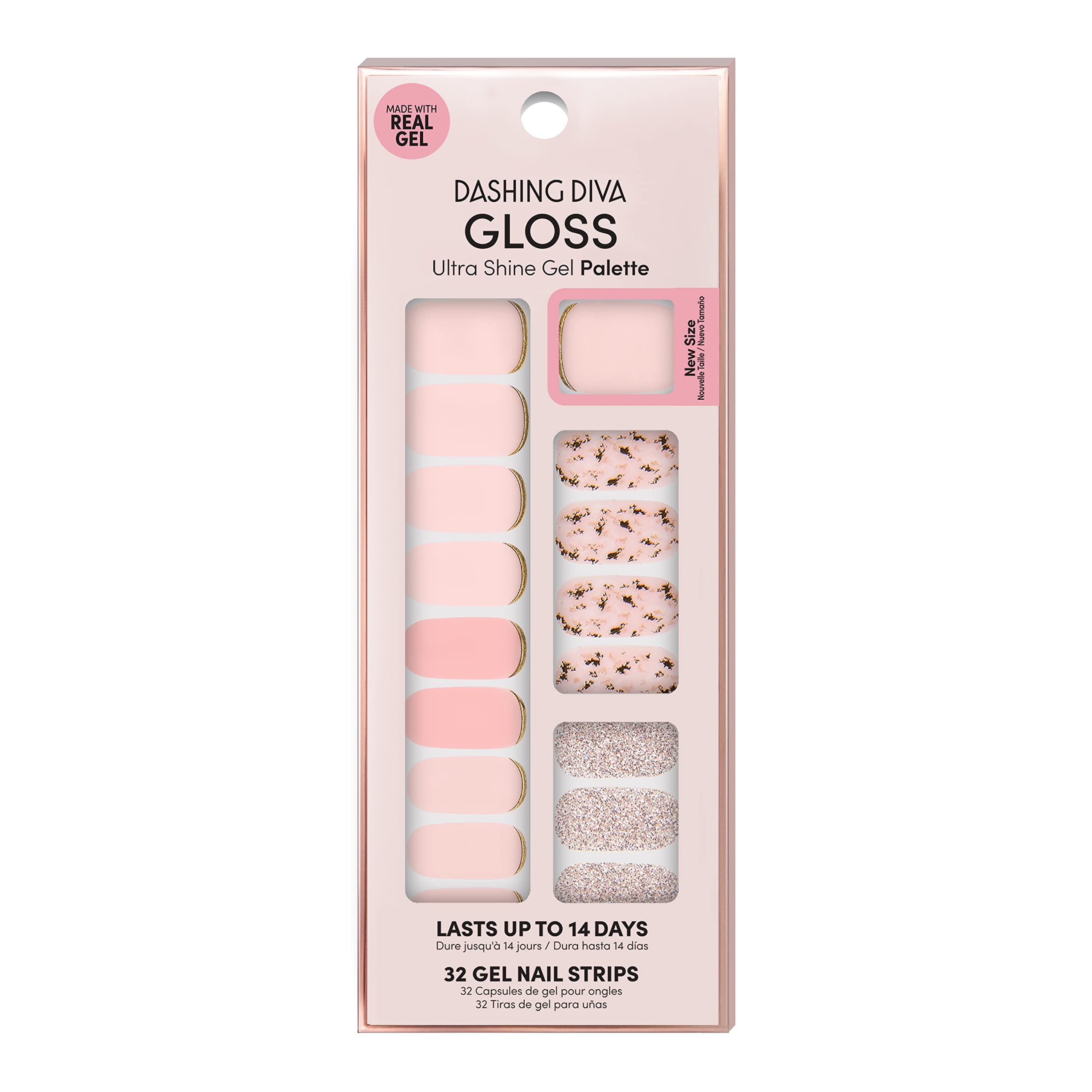 Dashing Diva Feeling Flush gloss nail strips wrap for glossy gel-like nails at home