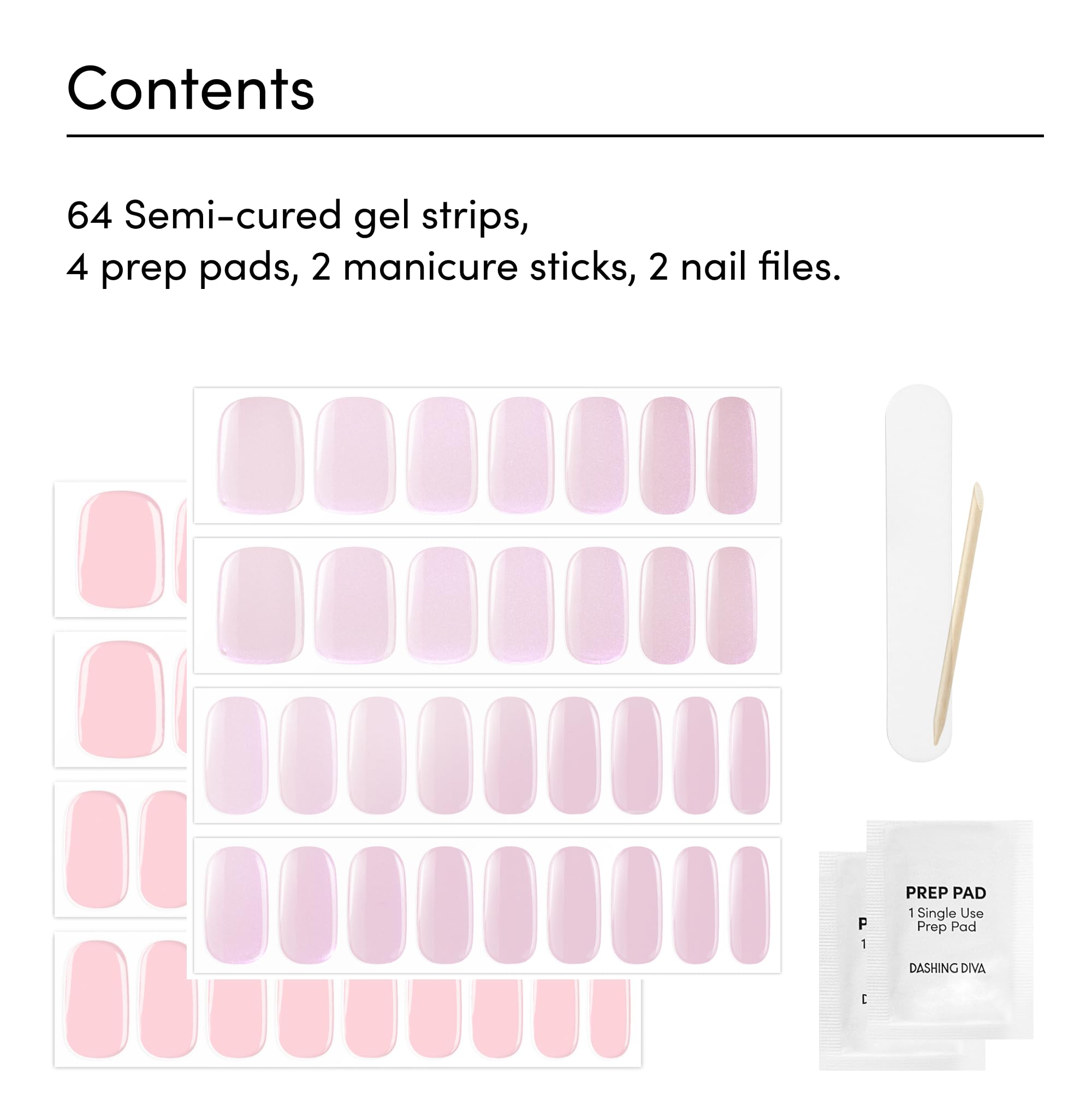 Dashing Diva Glaze Cotton Candy Glaze swatch delivers glossy, even surface