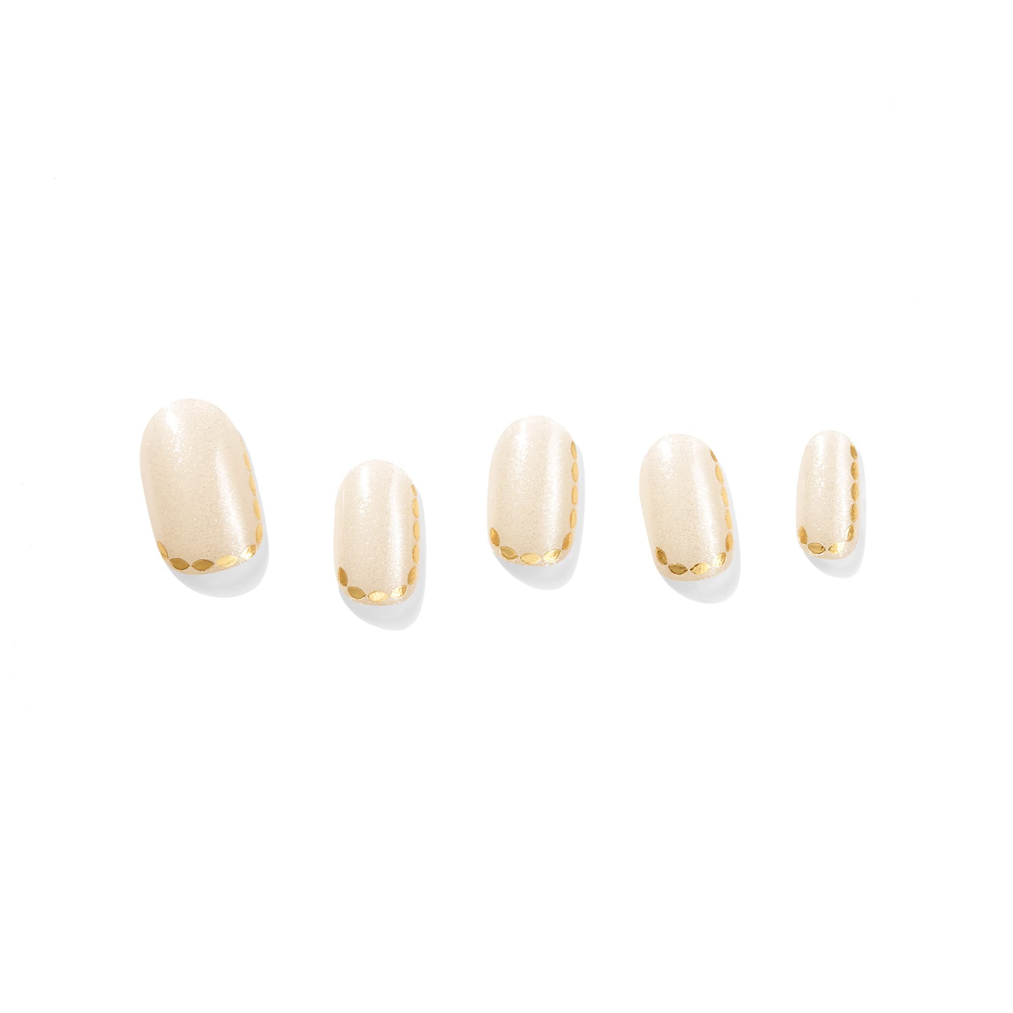 Dashing Diva Glaze Grecian Gold nail strip for long-lasting salon shine.