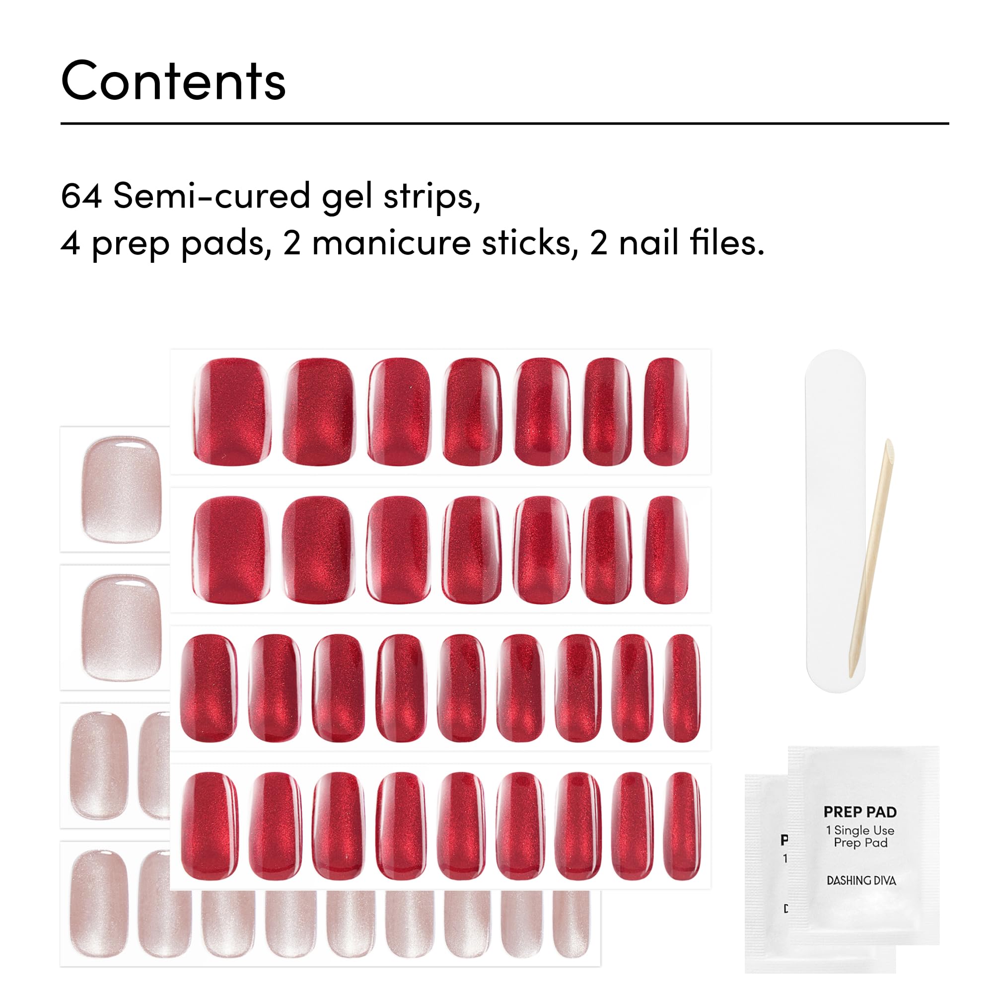 Applied Dashing Diva Glaze strip on nail showing dome-fit contour.