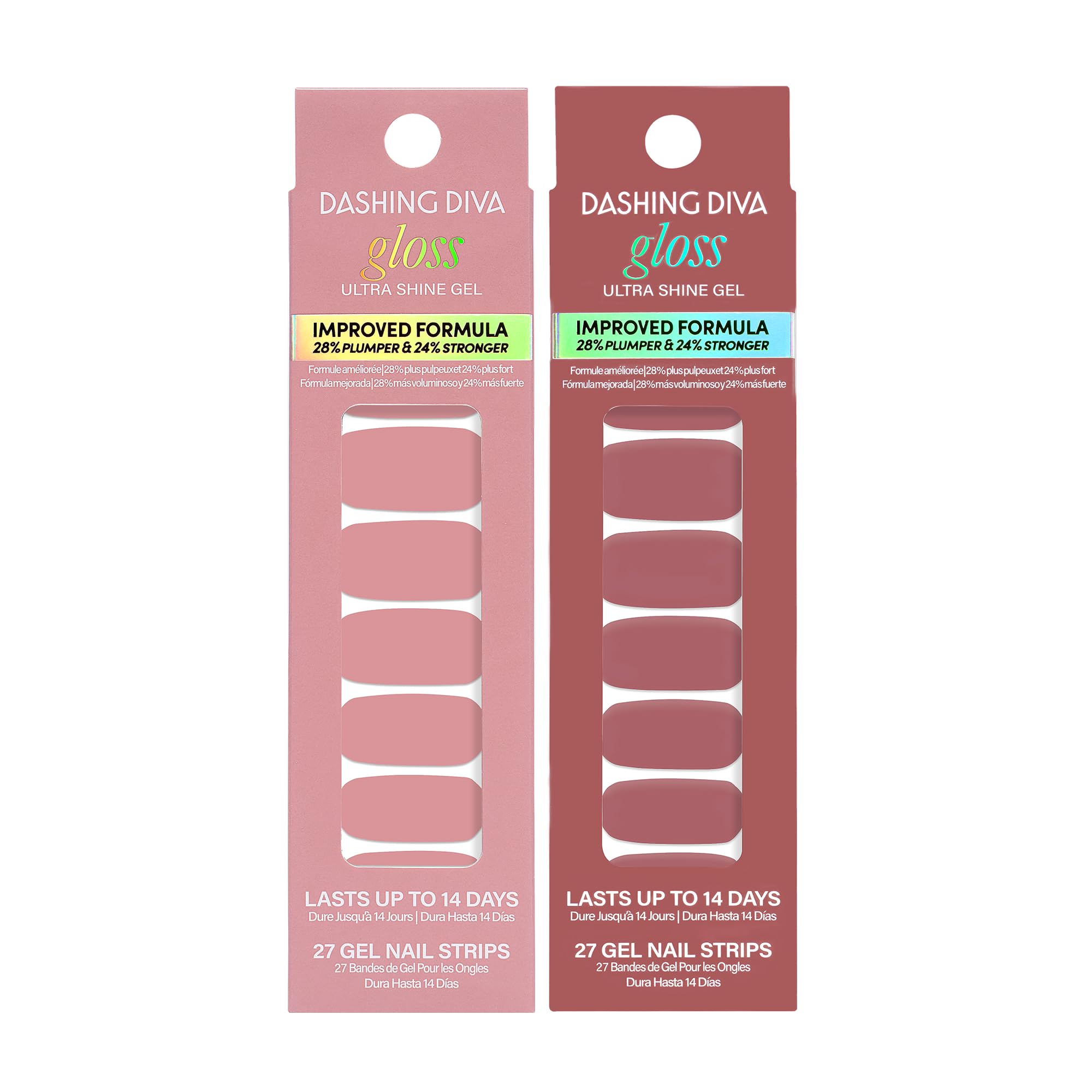 Dashing Diva Gloss Desert Neutrals kitten strip-set for fast at-home gel nails lasting up to 14 days