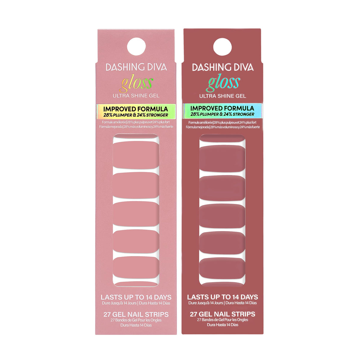 Dashing Diva Gloss Desert Neutrals kitten strip-set for fast at-home gel nails lasting up to 14 days