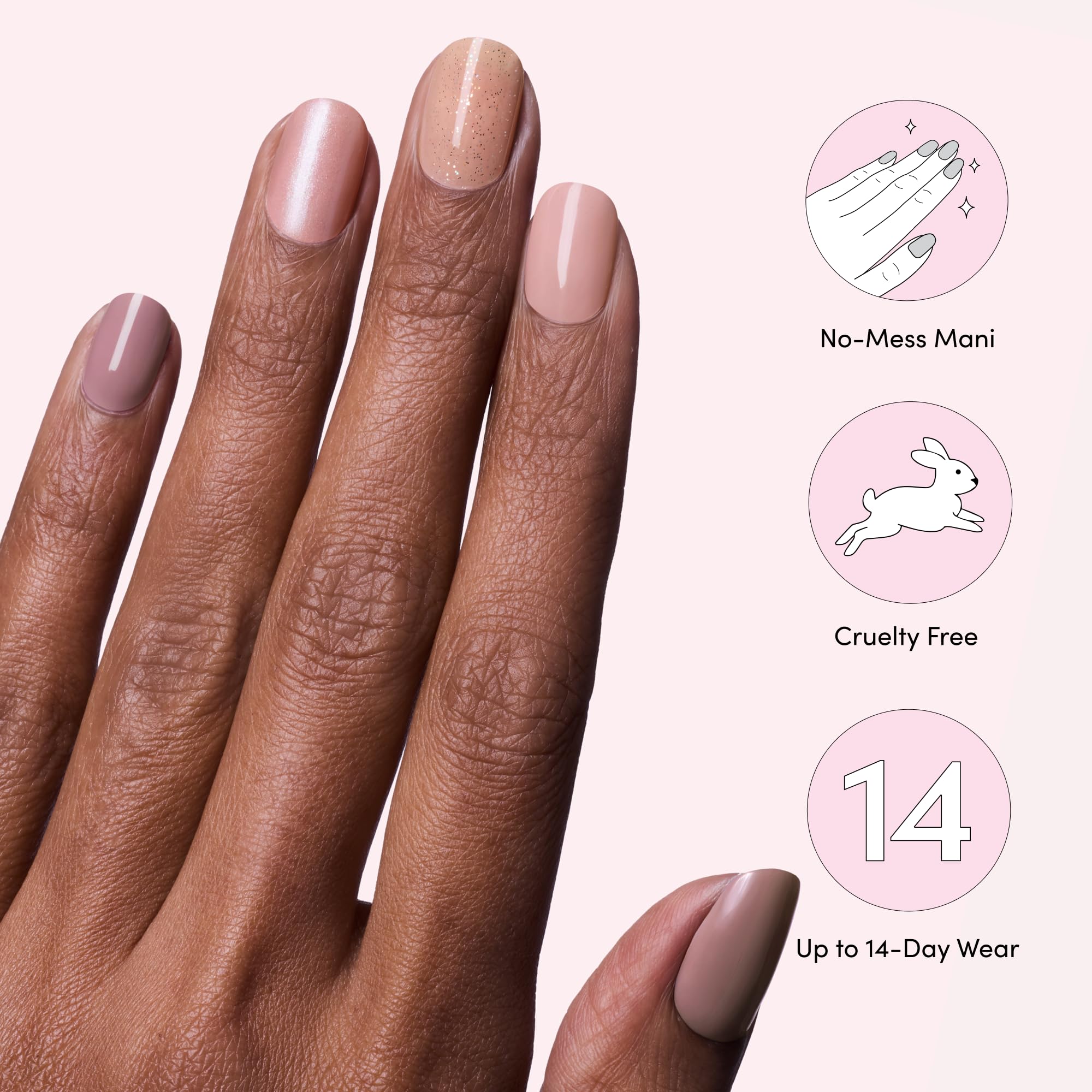 Dashing Diva Gloss nails with high-gloss finish in close-up detail