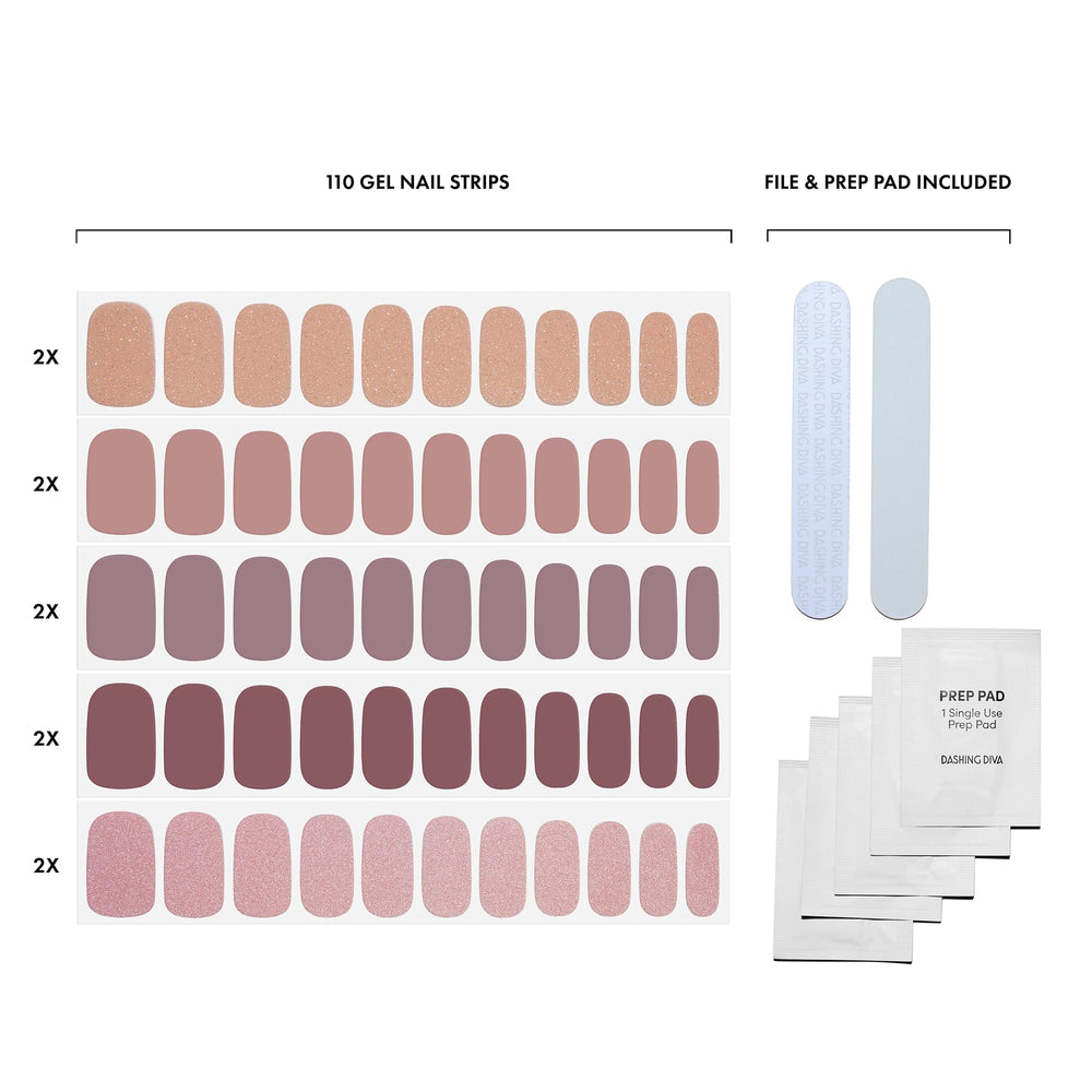 Dashing Diva prep pads included to clean nails before applying strips