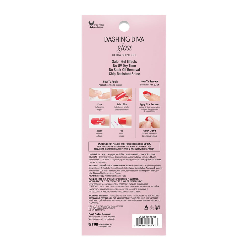 Dashing Diva Going Platinum kit includes prep pad and file for prep and finish.